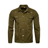 Zerrissene farbige Herren-Jeansjacke